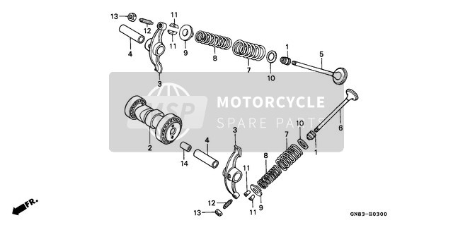 Honda C90M 1996 Albero a camme/Valvola per un 1996 Honda C90M